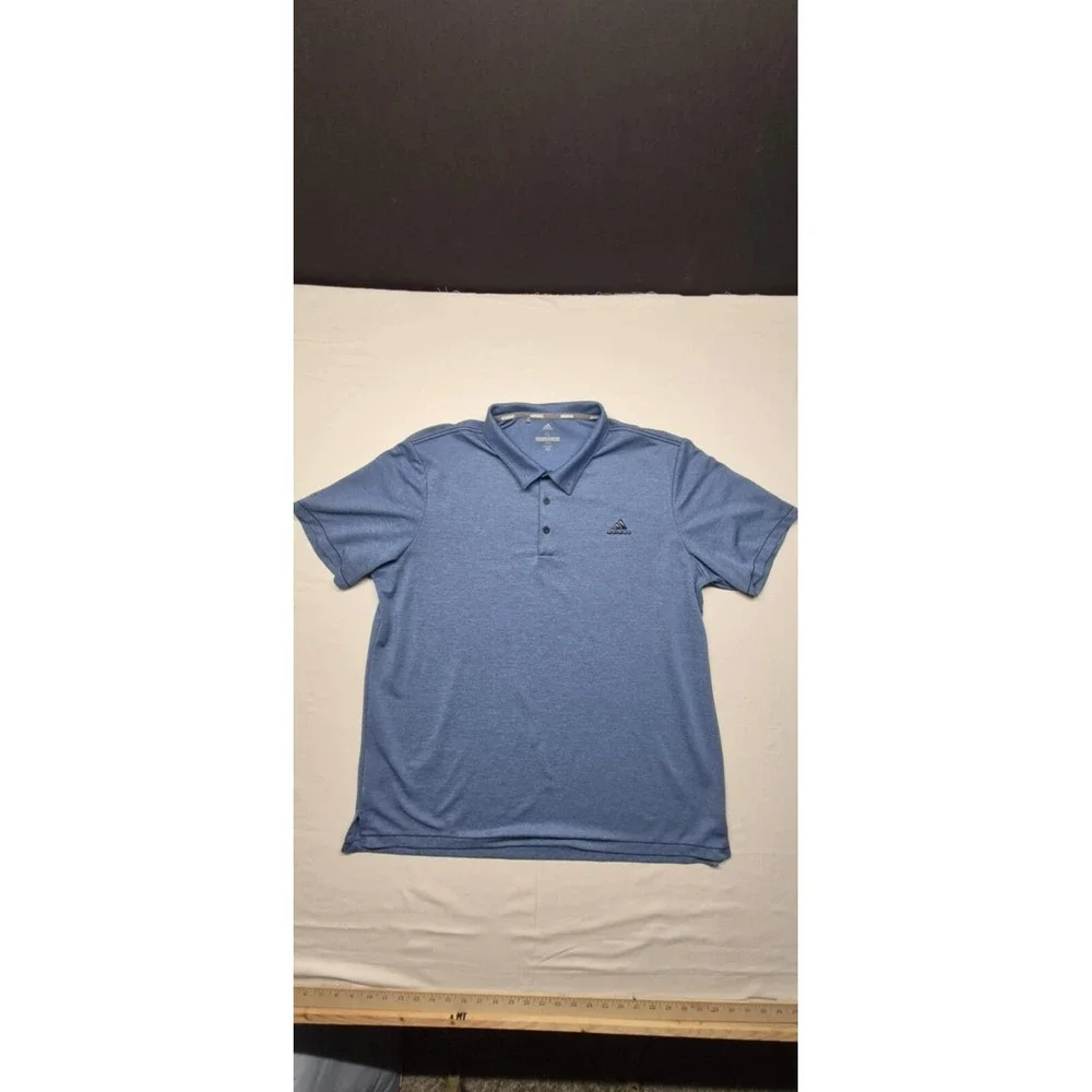 Adidas Golf‎ men's blue sports polo gray Logo sz. XL